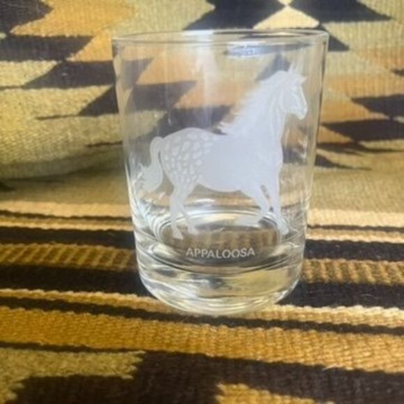 Set of 4 Etched Horse Breed 8 oz Bourbon Glasses RARE Equestrian Old Fashioned - Picture 4 of 5